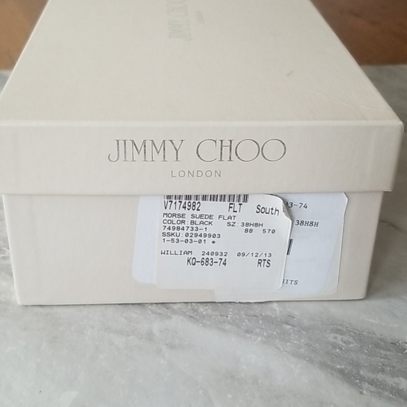 Jimmy Choo Morse Suede Flats Size 38.5 - Picture 7 of 8
